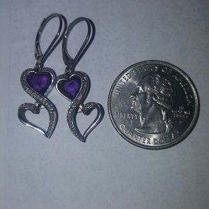 Amethyst Diamond Earrings